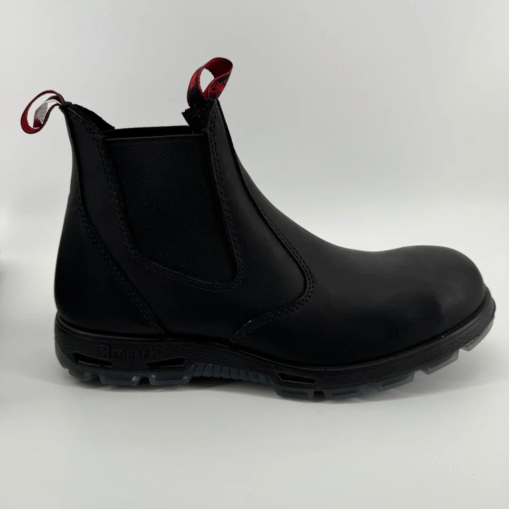 Redback USBBK Bobcat Black Leather Steel Toe Chelsea Work Boots Mens 15 US 14 AU